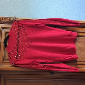 Boston Proper sheer beaded sweater